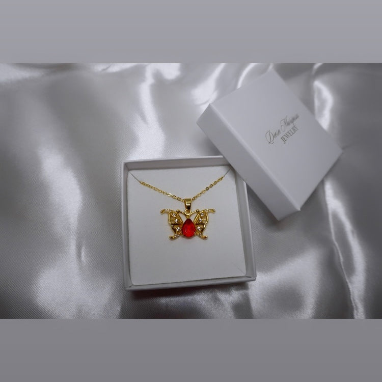 Red Butterfly Necklace